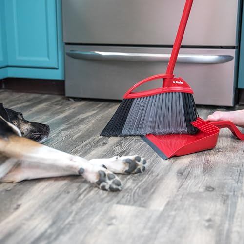 O-Cedar Pet Pro Broom with Step-On Dustpan | Remove 99% with One Sweep | Removes 3 Times More Pet Hair | Quiet Cleaning Tool for Cat and Dog Owners - size: PowerCorner Pet Pro Broom