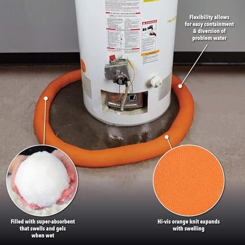 Quick Dam Indoor Water Dam (WUB210-12) - 2.5-Inch x 10-Feet - 12-Pack , Orange - size: 10-ft