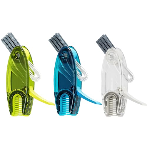 3 in 1 Cup Lid Gap Cleaning Brush Set, 2PCS Multifunctional Bottle Cleaning Brush for Bottle Gaps Bottle Cleaner Home Kitchen Cleaning Tools, 3 Colors - color: Mixed Colors