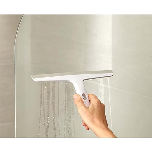 Joseph Joseph EasyStore Shower Glass Squeegee and Window Cleaner with Storage Hook, Bathroom Accessories