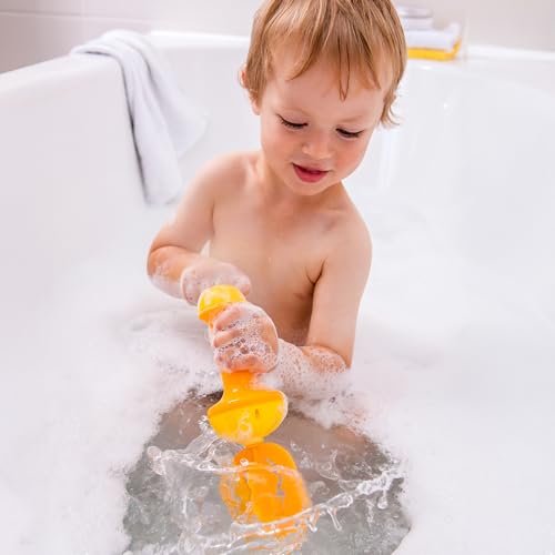 HABA Toddler Bath Toys: Bubble Bath Whisk for Sensory Play, Bubble Maker for Bathtub and Fun Beach and Water Toys for Toddlers, Yellow - style: Orange