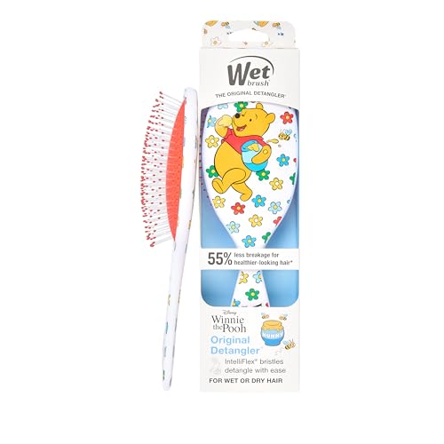 Wet Brush Disney Winnie The Pooh Original Detangler Hair Brush, Flexible Bristles Gently Detangle All Hair Types, Works on Wet or Dry Strands, Ergonomic Handle, Reduces Breakage, Hunny Pooh - color: Hunny Pooh