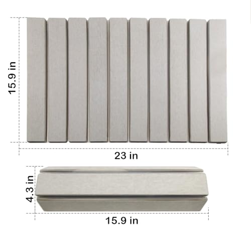 Asou Stone Bath Mat Bathtub Mat Foldable Diatomaceous Earth Bath Mat Anti-Skid Absorbent Quick Drying Floor Mat for Bathtub Bathroom Kitchen