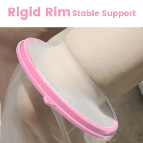 Waterproof Cast Covers for Shower Leg, Adult Cover Swimming Showering Protector Boots for Foot and Ankle after Surgery, Cast Bag Monitor Recovery Supplies, Bath & Wound & Bandage Protection - color: Short Leg, style: Reinforced Pink