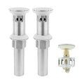 Bathroom Sink Drain,2 Pack Drain Stopper with Overflow,Small Cap Pop Up Drain Assembly with Detachable Strainer Basket,Built-in Anti-Clogging, Stainless Steel Nut Brushed Nickel - color: 2 Pack-brushed Nickel-small Cap, style: With Overflow