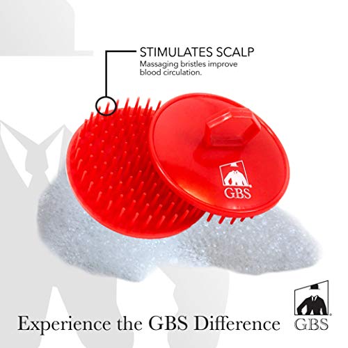 G.B.S Easy to Hold Hair Scalp Shampoo Brush Scrubber, 4 Black, 4 Red, Pack of 8 - color: 4red/4blk