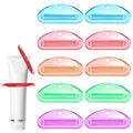 10 PCS Tooth Pastetooth Paste Squeeze, Plastic Toothpaste Tube Squeezer Tool Hanging Kids Toothpaste Dispenser Clip Holder for Bathroom, Suitable for Toothpastes Cream Cosmetics and Paint (5 Colors)