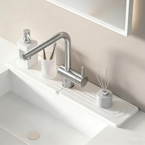 Diatomite Kitchen Faucet Mat – Quick Drying Stone Sink Tray & Splash Guard, Super Absorbent Moisture-Proof Sink Pad for Kitchen Counter Accessories(23.6" x 3.9") - size: 23.6" x 3.9"