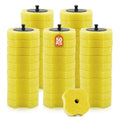 50PCS Toilet Bowl Wand Refills, Replacement Heads for Bathroom Washroom Cleaning Pads, Disposable Toilet Brush Refills Compatible with Household Brushe Scrubber Cleaning Refill, Lemon Fresh Yellow
