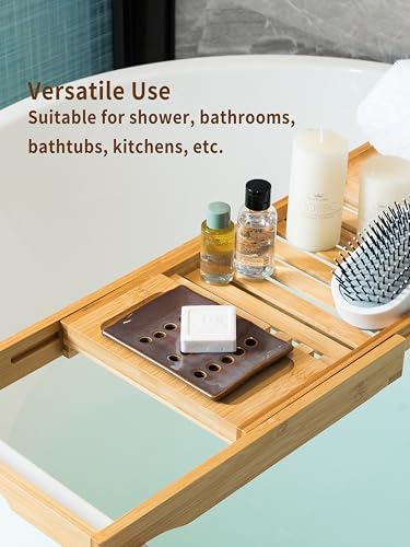 Soap Holder, Ceramic Soap Dish for Shower, Japanese Soap Tray with Self Drain for Sponges, Bath Tub, Bathroom, and Kitchen Sink, Purple - color: Purple, size: with Drain Holes