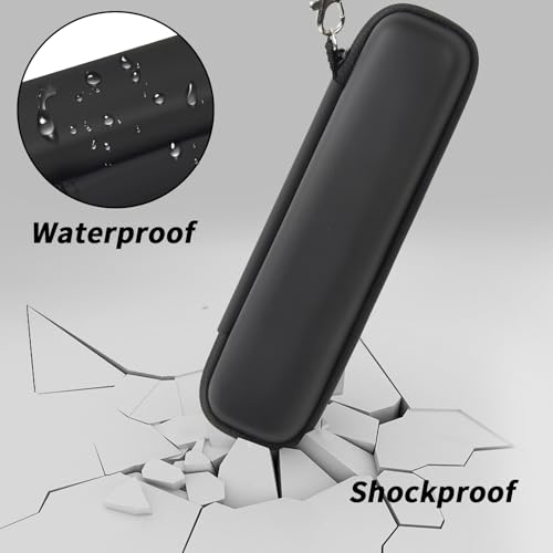 Comecase Electric Toothbrush Case with Pouch for Oral-B & Sonicare | Compact Hard EVA Toothbrush Case for Brush Heads, Cables and Small Travel items, Wipe-Clean Lining and Carabiner - color: Black, size: Compact Size