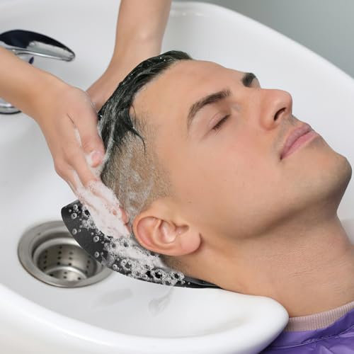 Beaupretty Shampoo Bed Pillow Salon Neck Cushion Silicone Non-Slip Hair Washing Cushion for Bathtub Spa Comfortable Neck Rest for Hair Salon Supplies - size: 23x15cm