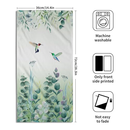 Sage Green Eucalyptus Leaves Hand Towels for Bathroom - Spring Summer 2PCS Watercolor Floral Soft Absorbent Fingertip Towel - Kitchen Dish Towels for Home Decor 14"x28" - color: Sage Green Eucalyptus