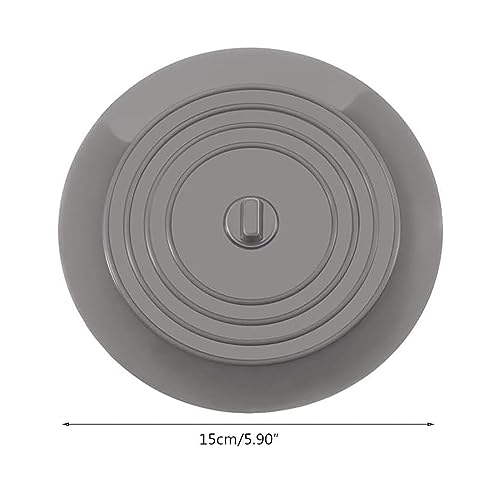 VIGOR PATH Set of 2 Silicone Tub Stoppers - 5.9 Inches Sink Stoppers - Flat Bathtub Drain Covers, Hair Catchers and Suction Bathtub Plugs for Kitchen, Bathroom and Laundry (Variety) - color: Variety