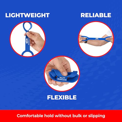 BibBoards Hydro Loop Silicone Water Bottle Band – Hands-Free Carry Strap for Running, Gym & Training | Flexible Water Bottle Holder & Grip Band Fits Most Bottles for Travel & Outdoor Activities - color: Blue