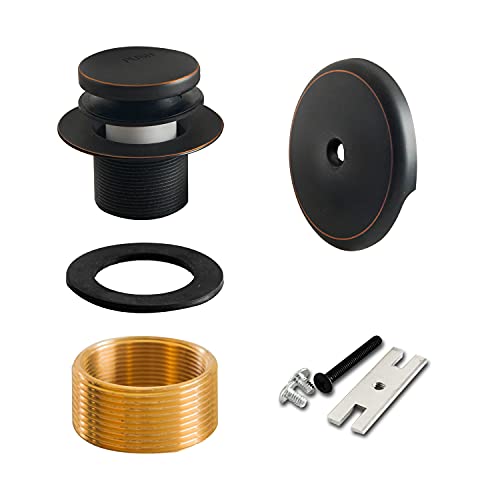 SENTO Bronze Tip-Toe Bathtub Drain Trim Set Assembly Stopper Kit, Fit Both 1-1/2 Inch or 1-5/8 Inch Strainer and Stopper, Heavy Duty Metal with Matching Screws, Easy Installation, Oil-Rubbed Bronze - color: Oil-rubbed Bronze