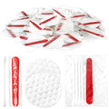 Tondiamo 100 Set Hotel Vanity Kit Individually Wrapped Hotel Amenities Disposable Travel Size Hospitality Supplies, Include Cotton Pads, Cotton Swabs, Nail File for Motels Makeup Toiletry Shelter