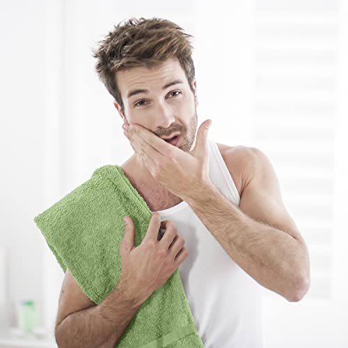Utopia Towels, Salon Towel, Pack of 24, Not Bleach Proof, 16 by 27 Inches, Highly Absorbent Cotton Towels for Hand, Gym, Beauty, Spa, and Home Hair Care, Sage Green - color: Sage Green, size: 24 Pack