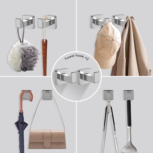 5 Pieces Polished Chrome Bathroom Hardware Accessories Set,Stainless Steel 23.6" Hand Towel Bar Set, Toilet Paper Holder, Towel Ring ，Towel Rack Set Silver - color: Polished Chrome