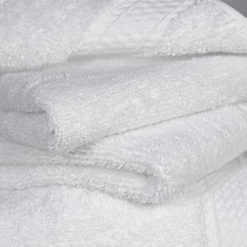 SUPERIOR Egyptian Cotton Ultra Plush & Absorbent, 6 Piece Set, White | Quick Dry, Soft Luxury Towel Set, Bath Essentials, Guest Bath, Spa, 2 Bath, 2 Hand, 2 Face Towels, Madeline Towels