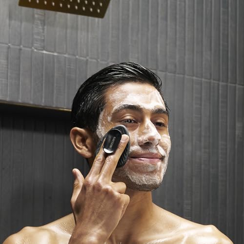MANSCAPED® The Face Buffer - Men's Silicone Face Scrubber for Nourishing, Deep Cleaning & Exfoliating Your Skin, No-Slip Suction Cup Handle, Gentle Face Massage, 1-Pack - size: Face Buffer