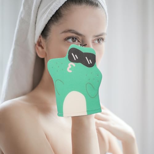 Exfoliating Bath Mitt and Skin Scrubbing Glove Set, Deep Cleaning Shower Gloves with Strong Scrubbing Power, Sturdy Bathing Supply for Body Exfoliation and Skin Care