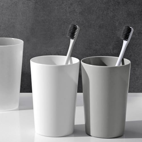 Toothbrush Cup 4Pack Bathroom Tumbler, Unbreakable Smooth Mouth Toothbrush Tumbler, Stackable Counter Cups for Travel Camping Bathroom Tidy Bathroom, Set of 4 Colors Travel Mugs(Size:4pack)