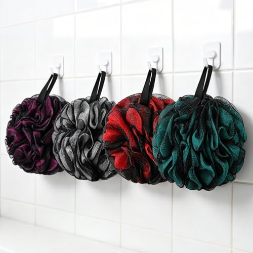 BTYMS XXL Bath Sponge Loofahs 100g/pc Luffa Shower Pouf Exfoliating Mesh Puff for Shower - Pack of 6