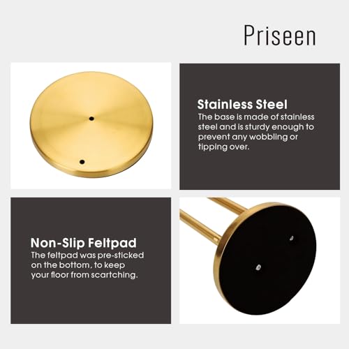 Toilet Paper Holder Stand with Phone Shelf, Gold TP Holder Freestanding, Holds 5 Rolls, Stainless Steel (Gold) - color: Gold