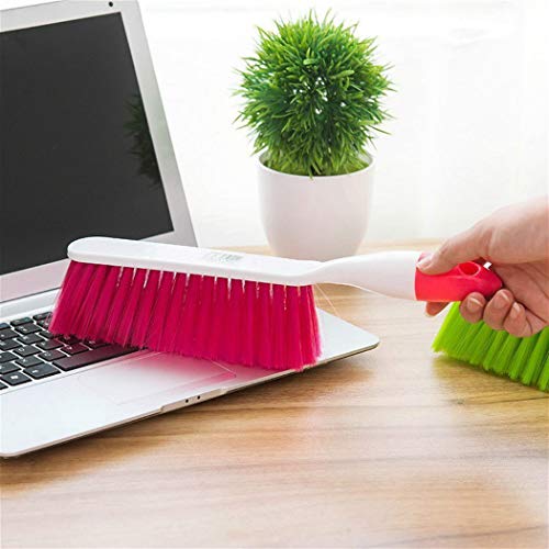 Counter Duster Bed Sheets Debris Cleanin Hand Broom Cleaning Brushes Soft Bristles Dusting Brush for Cleaning Car/Bed/Couch/Draft/Garden/Furniture/Clothes,3PCS - color: Red and Green Orchid