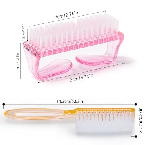 Handle Grip Nail Brush, Nail Cleaning Brushes Pedicure Scrubbing tool, Toes Fingernail Brush Scrub Cleaner kit for Men and Women 10 Pack (Multicolor) - color: Multicolor-10Pack