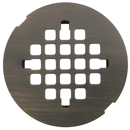 4 ¼” Venetian Bronze Snap-in Shower Drain Cover - Solid Brass Construction - 4.25" OD Drain Strainer - Easy Install - Premium Round Cover - Oil Rubbed Bronze Replacement Grate - color: Venetian Bronze