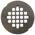4 ¼” Venetian Bronze Snap-in Shower Drain Cover - Solid Brass Construction - 4.25" OD Drain Strainer - Easy Install - Premium Round Cover - Oil Rubbed Bronze Replacement Grate - color: Venetian Bronze