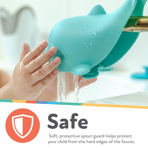 Nuby Bathtub Safety Spout Guard - Compatible with Most Standard Faucets - Bath Toys - Dolphin, (Pack of 6) - style: Dolphin (Pack of 6)