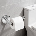 Removable Suction Cup Toilet Paper Holder, No Drilling Bathroom Wall Mount Tissue Roll Holder Brushed Nickel Stainless Steel Damage-Free Easy Install & Reposition Fits Smooth Surfaces - color: Brushed Nickel