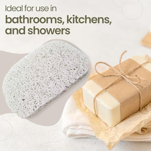 Gadgetime USA Soap Saver Pad - 6 Pack Soap Holder for Kitchen & Bathroom Use - Durable Non Slip Soap Dish, Shampoo Bar & Dish Soap - Large Size & Easy to Wash - Perfect for Travel - Self Draining