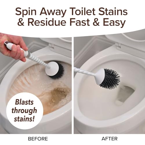 Horsepower Unicorn Electric Toilet Brush – Motorized 360° Silicone Bristles, Rechargeable Cordless Power for Effortless Deep Cleaning – AS-SEEN-ON-TV - color: Brown