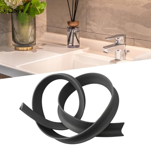 Water Barrier Strip For Shower And Bathroom, 30Mm Height Silicone Water Retention Strip And Wet Dry Separation For Curbless Showers, Wet And Dry Separation(Black 300cm)