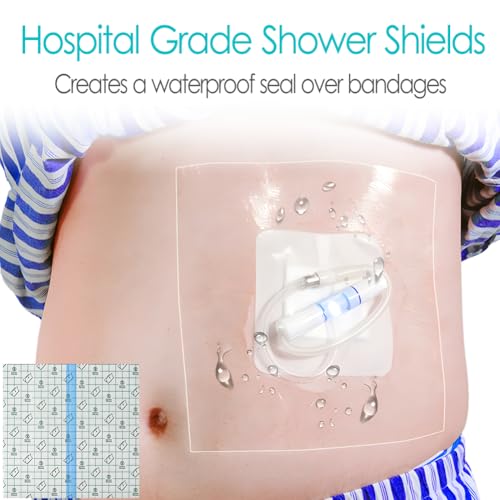 12"x12" Waterproof Shower Cover Incision Bandages for Large Wound - Made Without Latex - Adhesive Transparent Dressing Shower Protector Post Surgical Water Barrier Guard Pack of 25 - color: 12x12 Inch (Pack of 25)