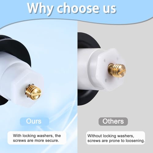 Universal Toe Touch Bathtub Drain Stopper - 3/8'' & 5/16'' Thread Studs with Star-Shaped Lock Washer, Matte Black (1 Pack) - color: Matte Black