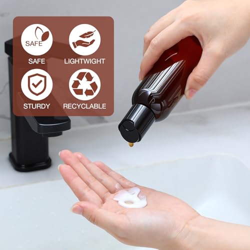 Mimorou 30 Pack Amber Empty Bottles Plastic Squeeze Bottles with Disc Top Flip Cap Small Empty Travel Squeeze Bottle for Lotions Liquid Body Soap Conditioner Creams(5.1 oz) - size: 5.1 oz
