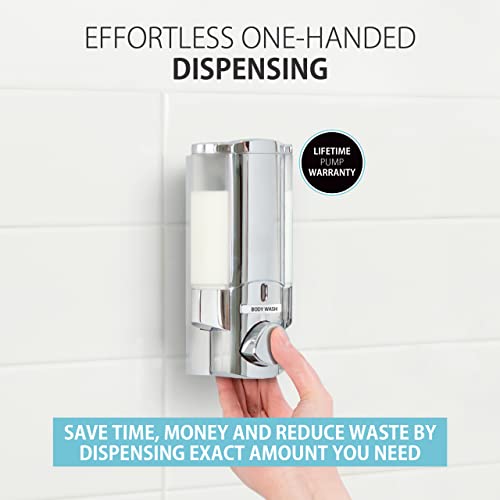 Better Living Products 76140-1 Aviva Wall Mount Soap and Sanitizer Dispenser, Chrome, 1-Chamber (Pack of 6) - color: Chrome, size: 1-Chamber (Pack of 6)