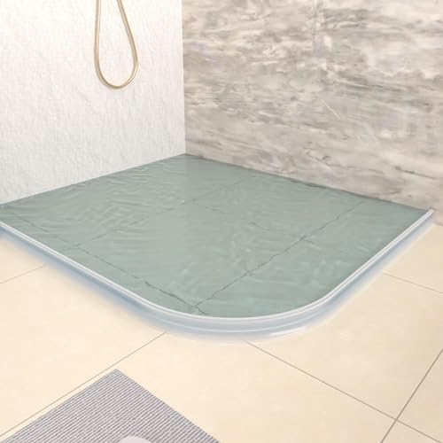 Duzzy 39 Inch Collapsible Shower Threshold Water Dam, Shower Dam Strip Water Stopper, Ideal for Wheelchair Accessible, Suitable for ADA Handicap Showers Bathroom