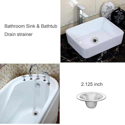 20Pcs Small Drain Mesh Basket, 2.125'' Bathroom Sink Drain Strainer Screen Mesh Sink Strainer Hair Catcher Drain Filter Cover for Bathtub Lavatory RV Laundry Shower Floor Utility Sink Drain - size: 2.125'' ( 20 Pcs)