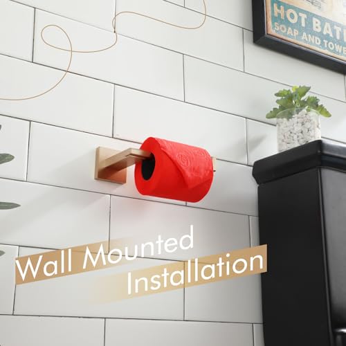 KOKOSIRI Toilet Paper Holders Champagne Bronze Bathroom Tissue Roll Holder for Mega Rolls Organization and Storage, Stainless Steel Wall Mount B2006CPG - color: Champagne Bronze