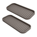 Gosmol Silicone Sponge Holder for Kitchen Sink - Soap Tray 2 Pack Brown | Kitchen soap tray, sponge tray, sink organizer, dish caddy; soap holder, soap dispenser, scrubber, spoon holder, accessories - color: Brown