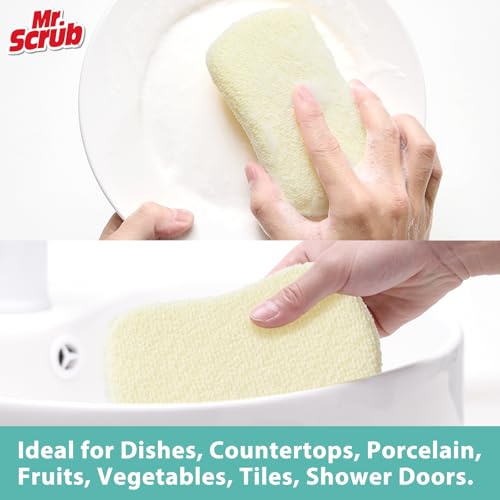 Mr. Scrub Sponges Kitchen Scrub Dish Sponge Scouring Pad, 6 Pack Cleaning Brush Scrubber Supplies for Soap, Dishwashing Dinnerware Sets Pan Pot Glass Dishwasher Sink Bathroom Towels Cloth Rags Holder - size: 6 Pack