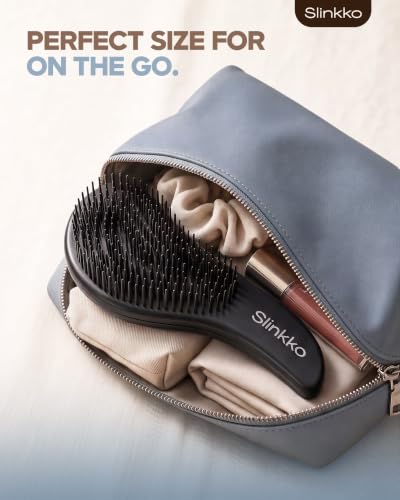 Detangler Brush, Curly Hair Brush for Women, Men & Kids - Wet & Dry Detangling Hair Brush for Curly, Thick, Fine & Wavy Hair - Anti-Breakage Wave Brush, Pain-Free Hairbrush, Onix Matte - color: Onix Matte