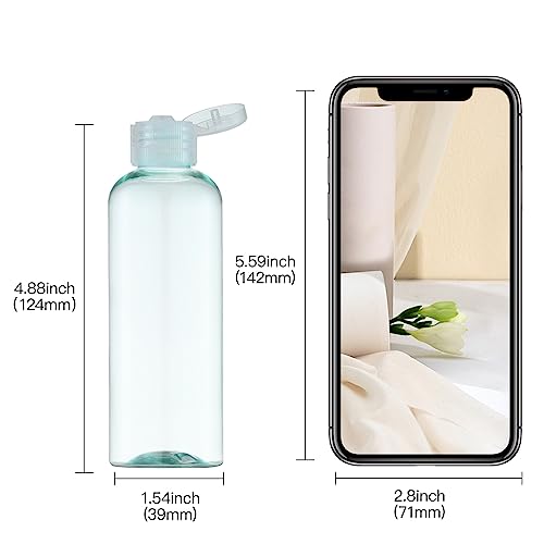 LISAPACK 3.4 oz Travel Bottles for Toiletries, Plastic Travel Size Containers for Shampoo Conditioner TSA Approved, Empty Small Squeeze for Lotion, Leak Proof Mini Liquid Tube Refillable Light Green - color: Light Green
