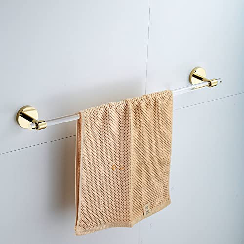 Acrylic Gold Towel Bar Towel Rack for Bathroom Wall Mounted Towel Holder Modern 22.2inch 56.5cm SHUNLI - size: 1-Piece (60cm Towel Bar)
